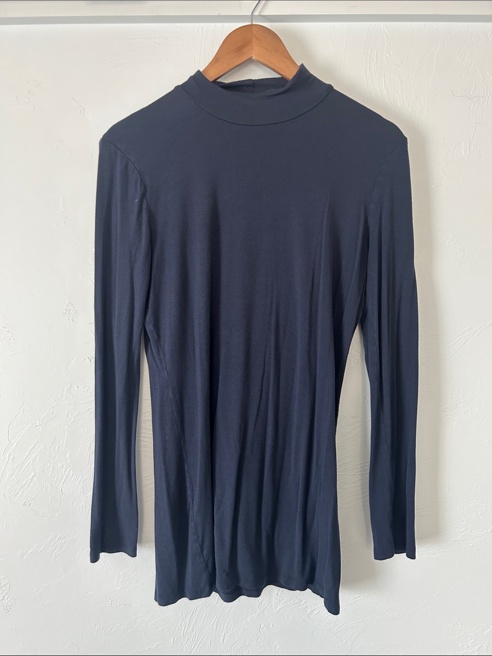 Daisy Women's Long Sleeve Mock Neck Top - Navy